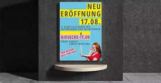 Eröffnungsplakat Giesecke-IT